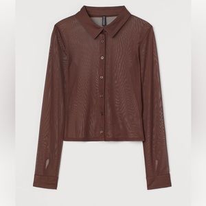 H&M long sleeve sheer top